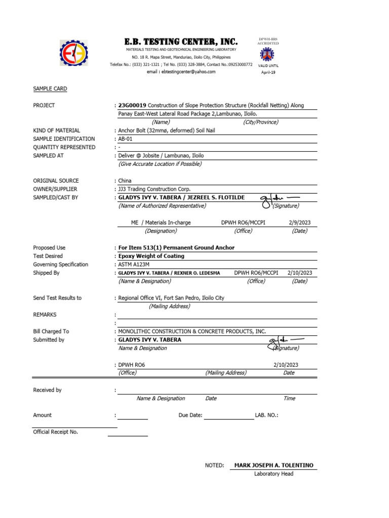 Eb SC Epoxy Coating - Signed | PDF | Engineering | Civil Engineering