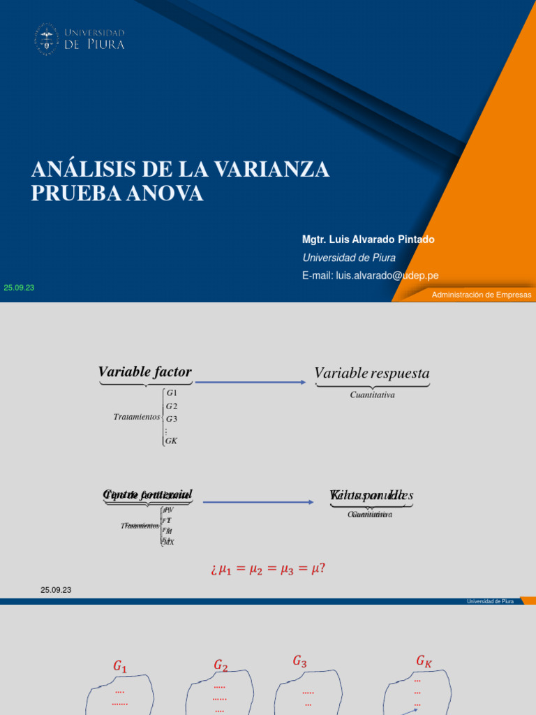 Prueba ANOVA: Análisis de Varianza Simple | PDF | Análisis de variación ...