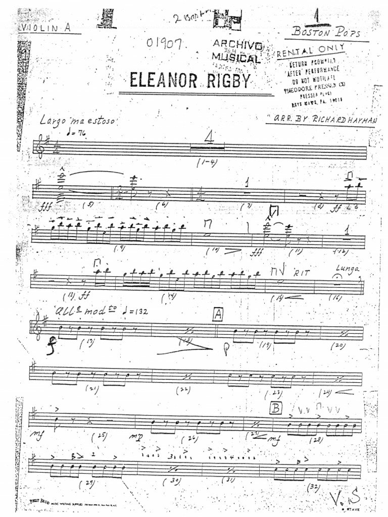 Eleanor Rigby Violin 1 | PDF