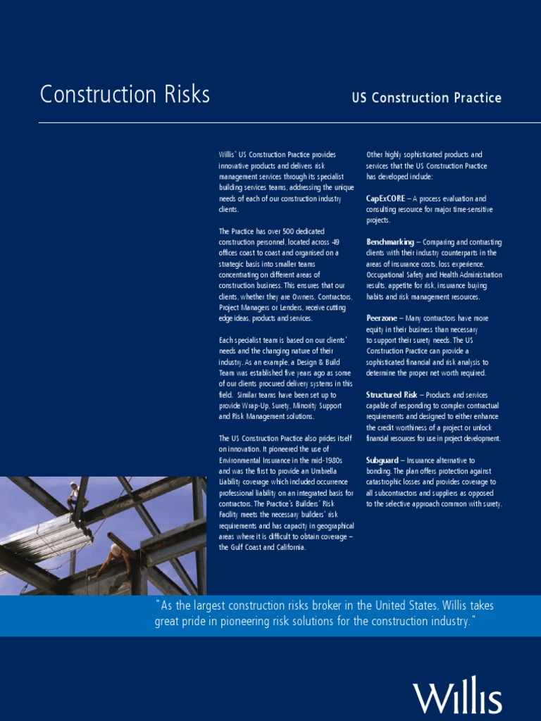 Innovative Risk Solutions for Construction | PDF | Insurance | Risk ...