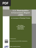U S Municipalities E-Governance Report 2008