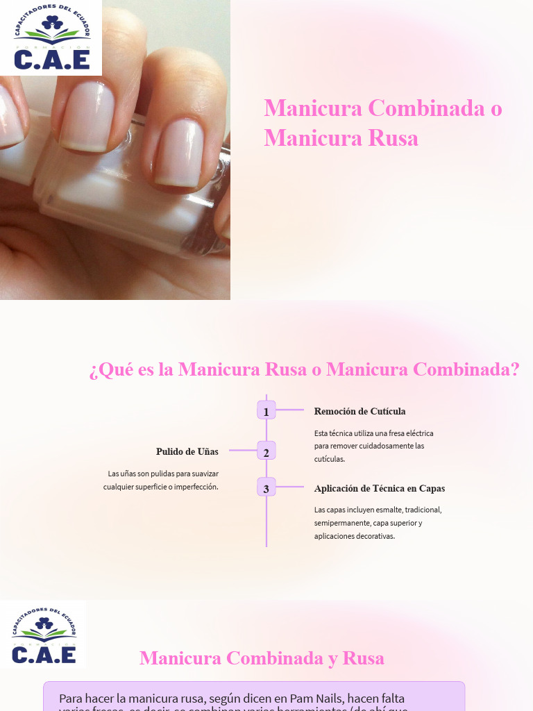 Manicura Combinada O Manicura Rusa Pdf Clavo Anatomía Sistema
