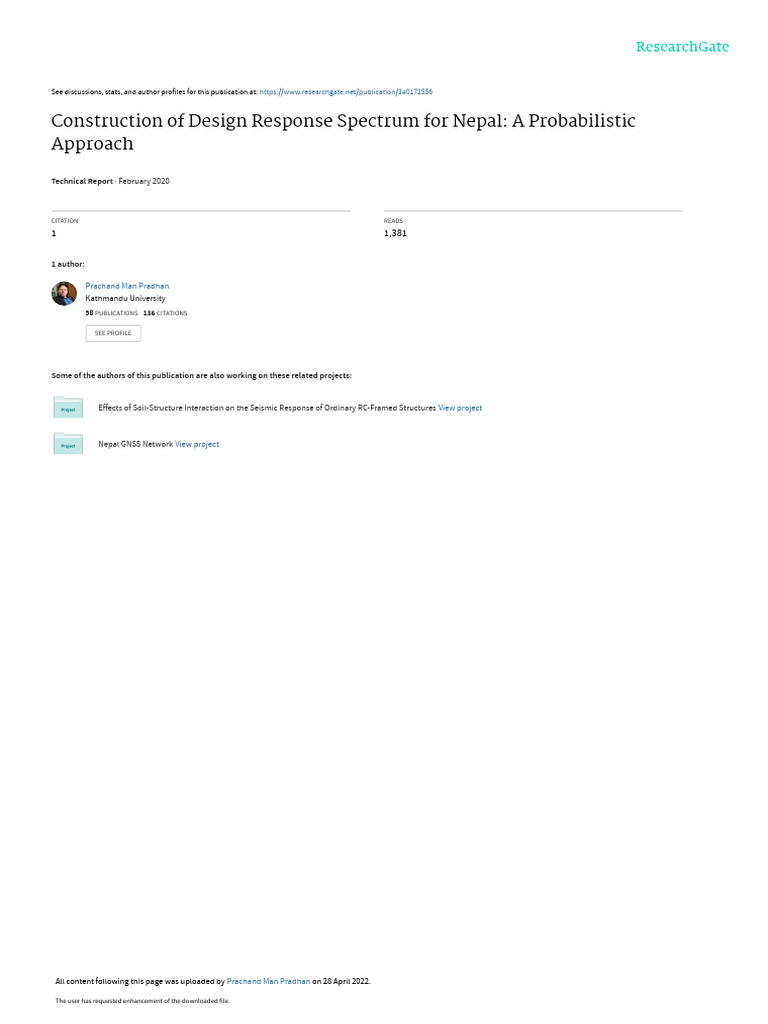 Design Response Spectrum for Nepal | PDF | Moment Magnitude Scale ...
