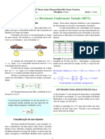 Aceleracao e MUV