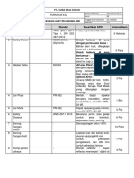 Formulir K3L-SBS FR-10-02 (Standar Apd)