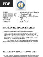 Markowitz Portfolio Theory Explained | PDF | Modern Portfolio Theory ...