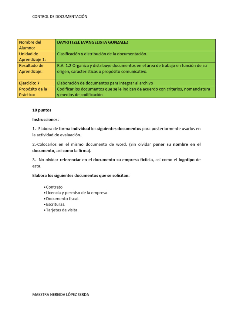 Ejercicio 7 control de documentaci n pdf derecho civil sistema