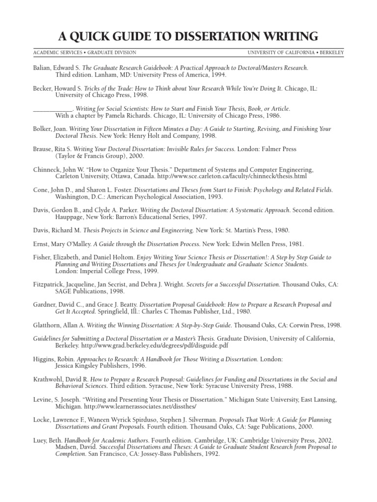 Dissertation Writing | PDF