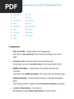 Idioms For Common Topics On IELTS Speaking Part 1