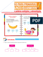 Palabras Esdrújulas y Sobresdrújulas para Segundo Grado de Primaria