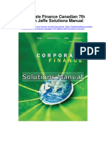 Corporate Finance Canadian 7th Edition Jaffe Solutions Manual