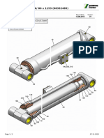 Hydraulic Cylinder 130 - 80 X 1153 (98332485) - 20231107 - 140109