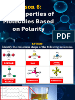 Lesson 6 - The Properties of Molecules Based On Polarity