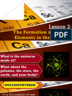 Lesson 2 - The Formation of Heavier Elements in The Universe