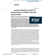Comparing ChatGPT and GPT-4 Performance in USMLE