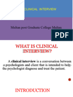 Clinical Interview Detail Lecture