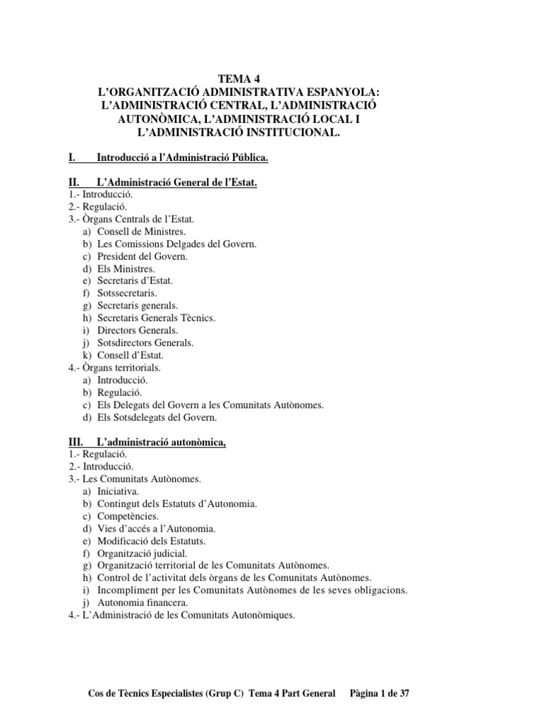 TEMA 4 Part General | PDF