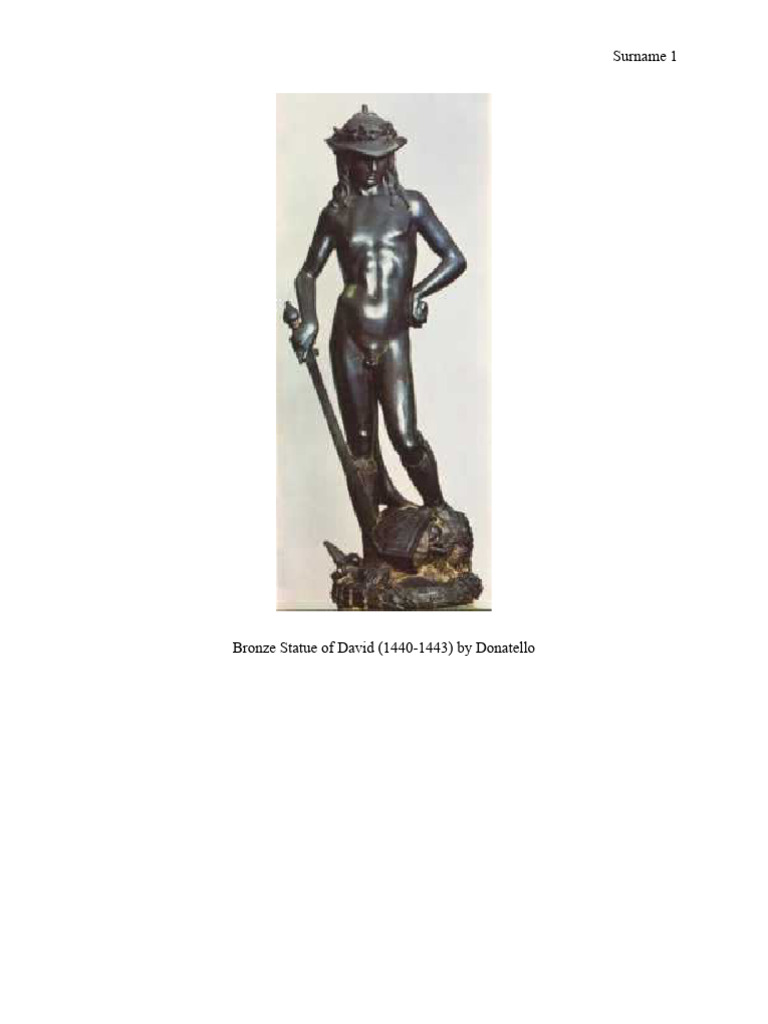 Bronze Statue of David PDF Goliath David