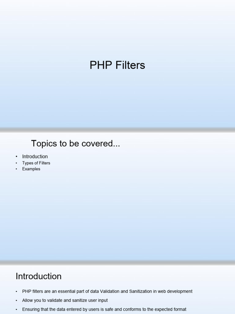 Filters pdf php email address