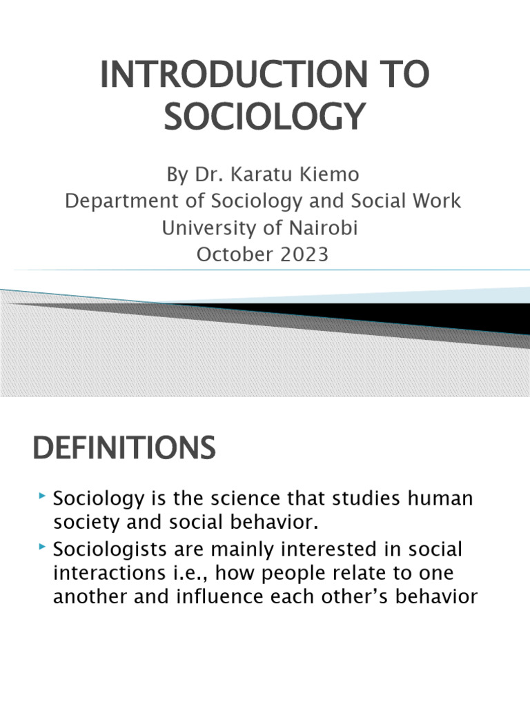 Cso 101 PPT Notes | PDF | Socialization | Sociology