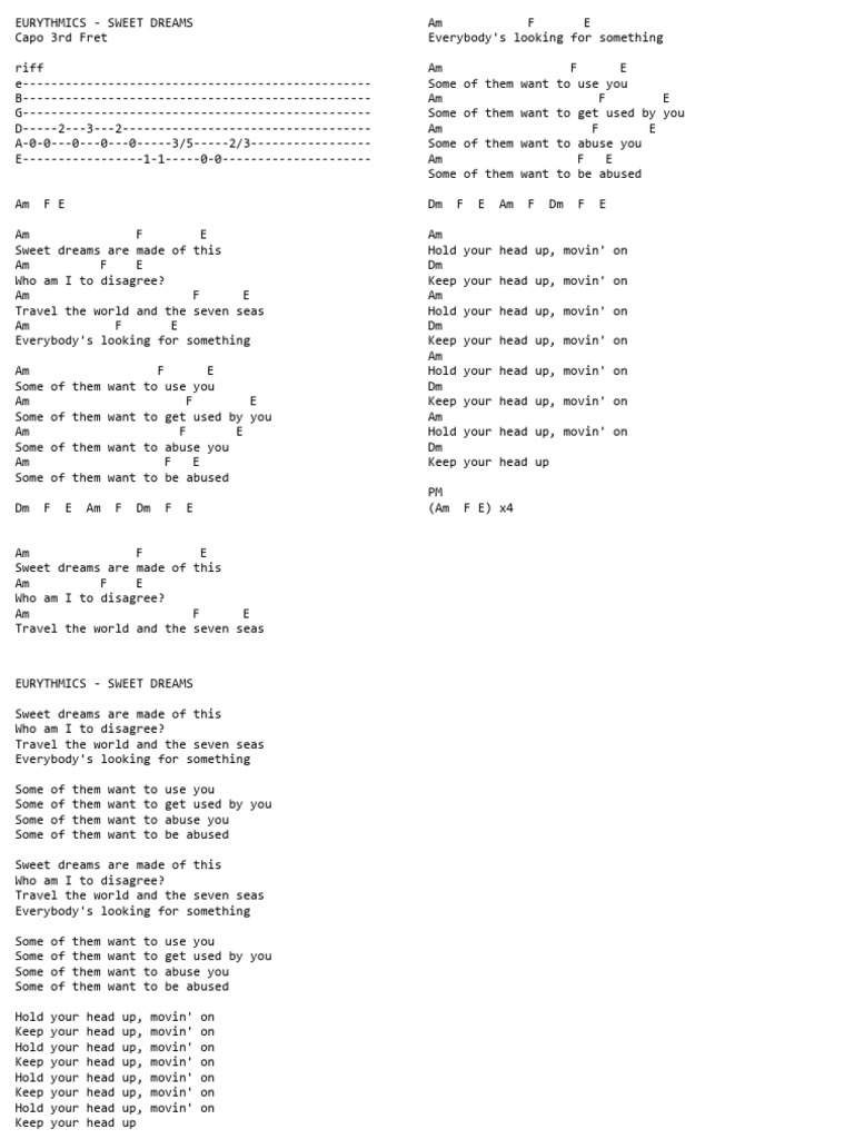 marilyn manson sweet dreams (are made of this) текст