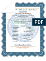 Dedication Certificate