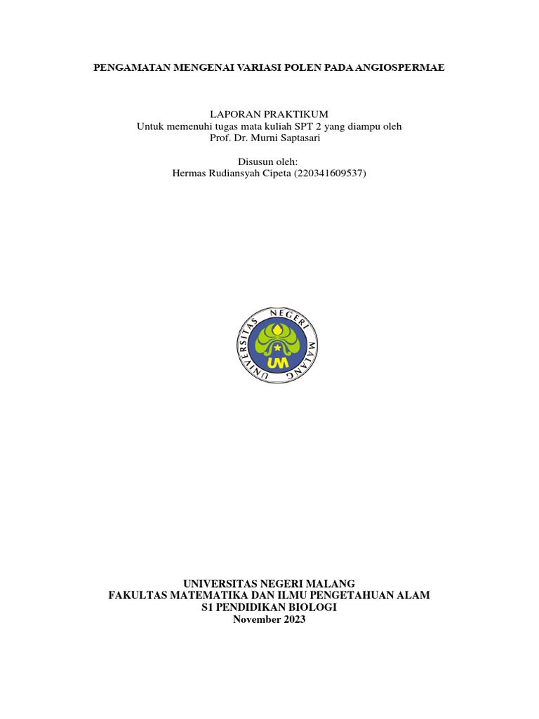 Variasi Struktur Polen Angiospermae | PDF