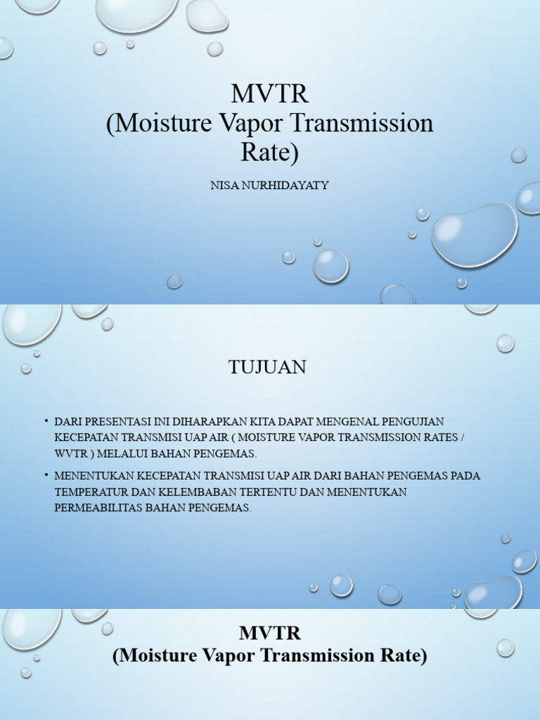 MVTR and WVTR in Packaging Analysis | PDF | Chemical Substances | Materials