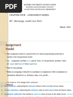 Chapter 4 Assignment Model