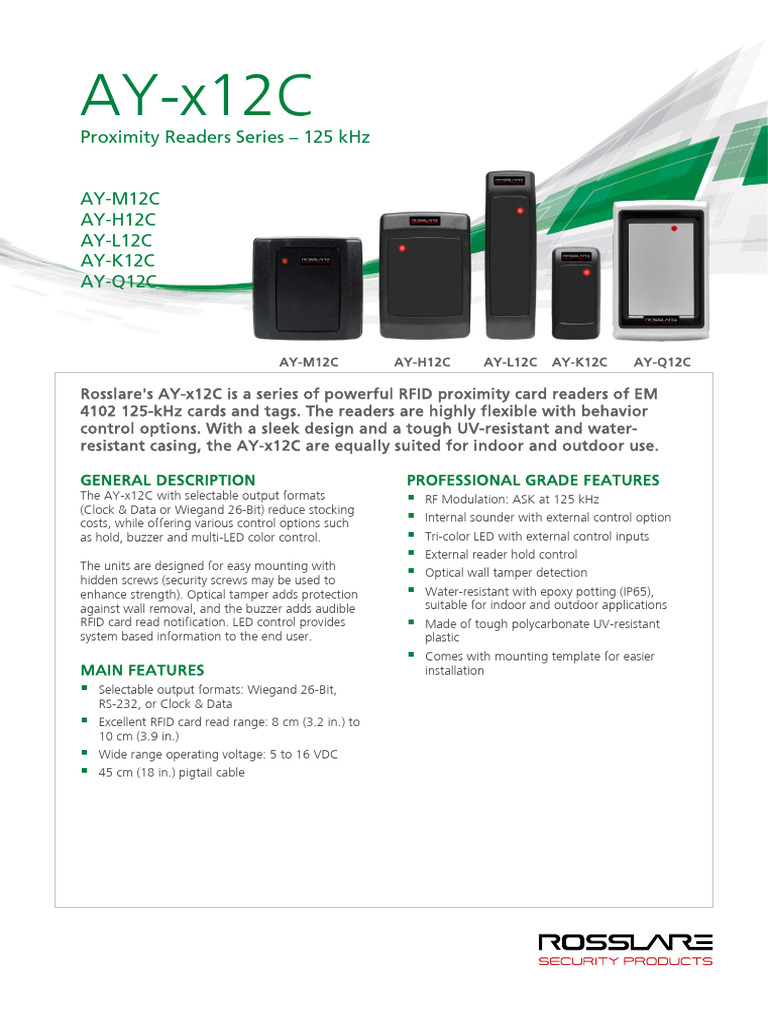 AY x12C Datasheet v03 050219 English A4 | PDF | Radio Frequency ...
