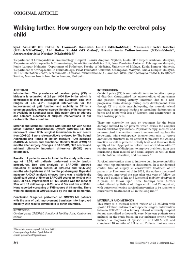 Cerebral Palsy Child | PDF | Cerebral Palsy | Surgery