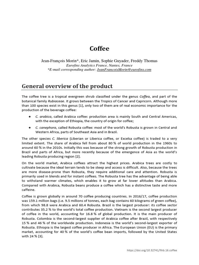 Instant Coffee Glucose and Xylose PDF Coffee Caffeine