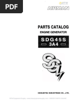 AIRMAN SDG45S 3A4 Parts Catalog Engine Generator BTW