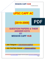 CAPF PAPER 1 (2019-2009) Question & Answer Papers
