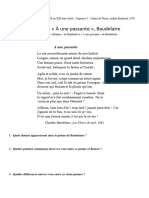 Séance 6 - Lecture Croisée Roman Et À Une Passante