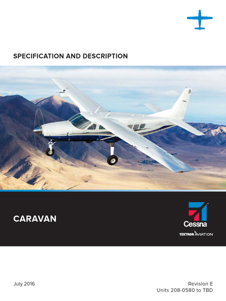 Caravan: Specification and Description | PDF | Landing Gear | Takeoff