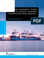 Scheduling Automated Guided Vehicles in Container Terminals Using Max-Plus-Linear Systems