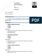 CV Format Sample