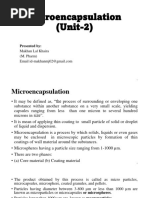 Microencapsulation Unit 2 Part 1 1.1