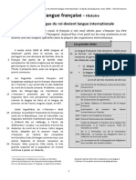 Langue Française - Texte Et Questionnaire