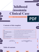 Childhood Insomnia Clinical Case by Slidesgo