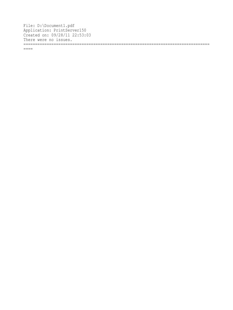 PDF Log Report for PrintServer150 | PDF