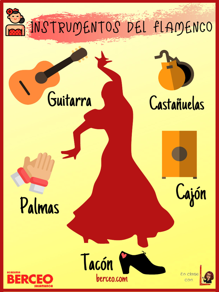 Instrumentos del Flamenco para Colorear | PDF