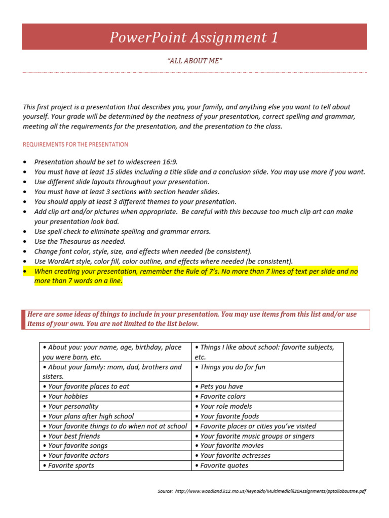 PowerPoint Assignment 1 | PDF