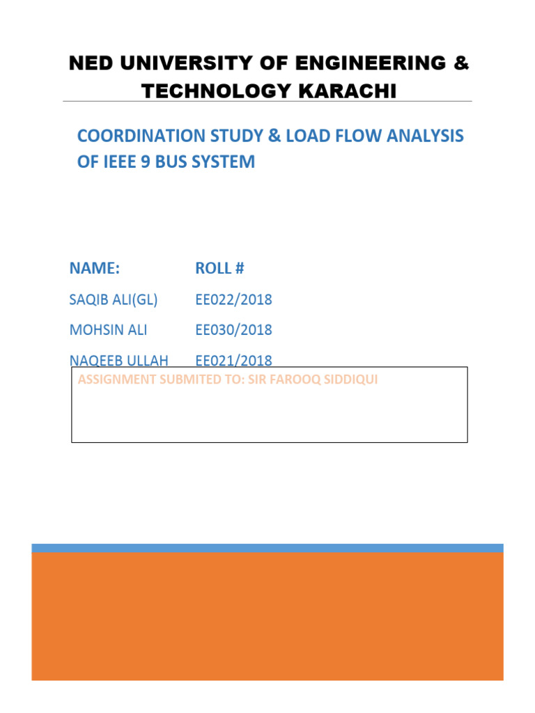 IEEE 9 Bus System Analysis Report | PDF | Relay | Electric Generator
