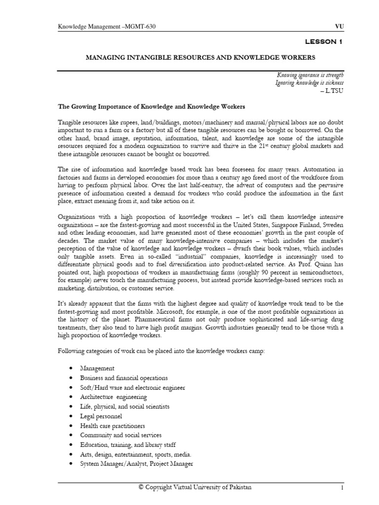 MGMT630 - Knowledge Management (Lecture 1 - 45) | PDF | Internet ...