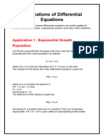 Applications of Differential Equations