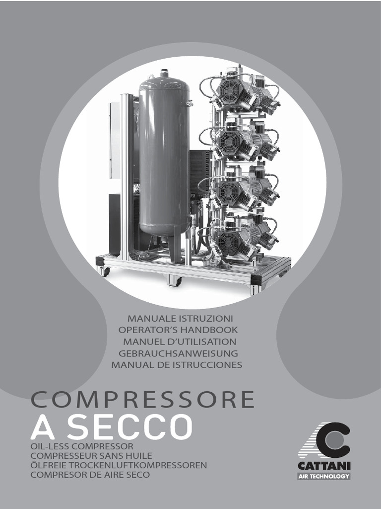 Cattani Oil-Less Compressor Manual | PDF | Alternating Current | Mains ...