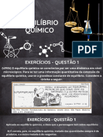 Equilíbrio Químico - Aula 2 (Exercícios)