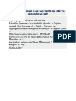 Examen Corrige Sujet Agrégation Interne Mécanique PDF